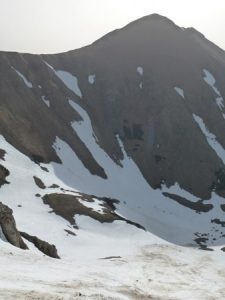 Aufstiegslinie zum Laugensack entlang der längsten Schneefelder