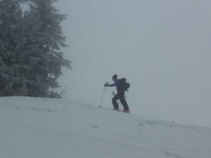 Aufstieg zum Hinkareck im Nebel
