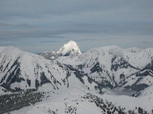 Das ?Steirische Matterhorn?, der Lugauer, leuchtet über den Bergen der Umgebung