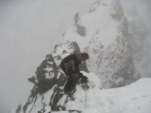 Abstieg über den Gipfelgrat