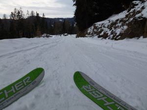 Skitourenfreundlich geräumter Fixl-Weg